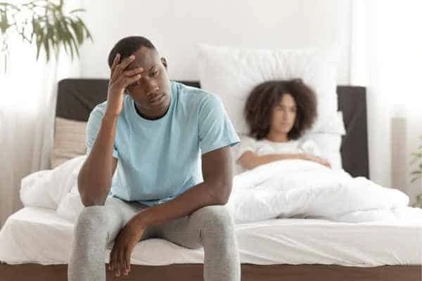 Man upset about ED symptoms Farnham