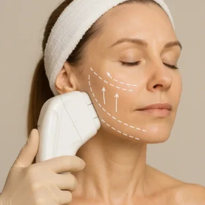 Woman having HI-FU to reduce wrinkles call LA LIPO Farnham Now!
