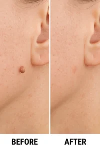 Skin tags removal Farnham before and after