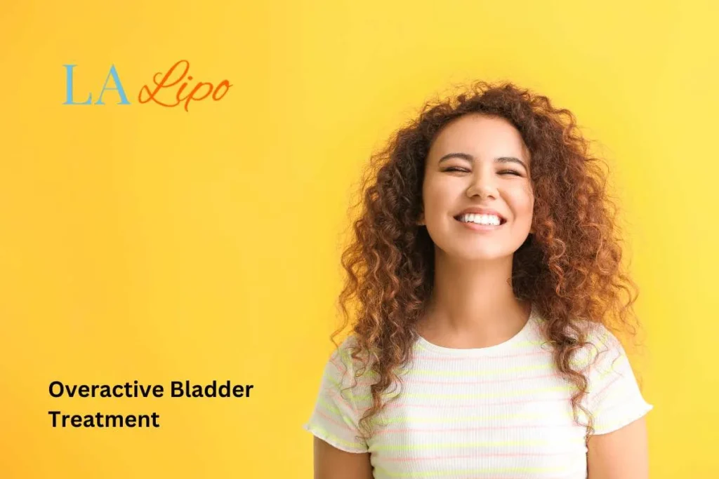 woman smiling about overactive bladder treatment Farnham solutions